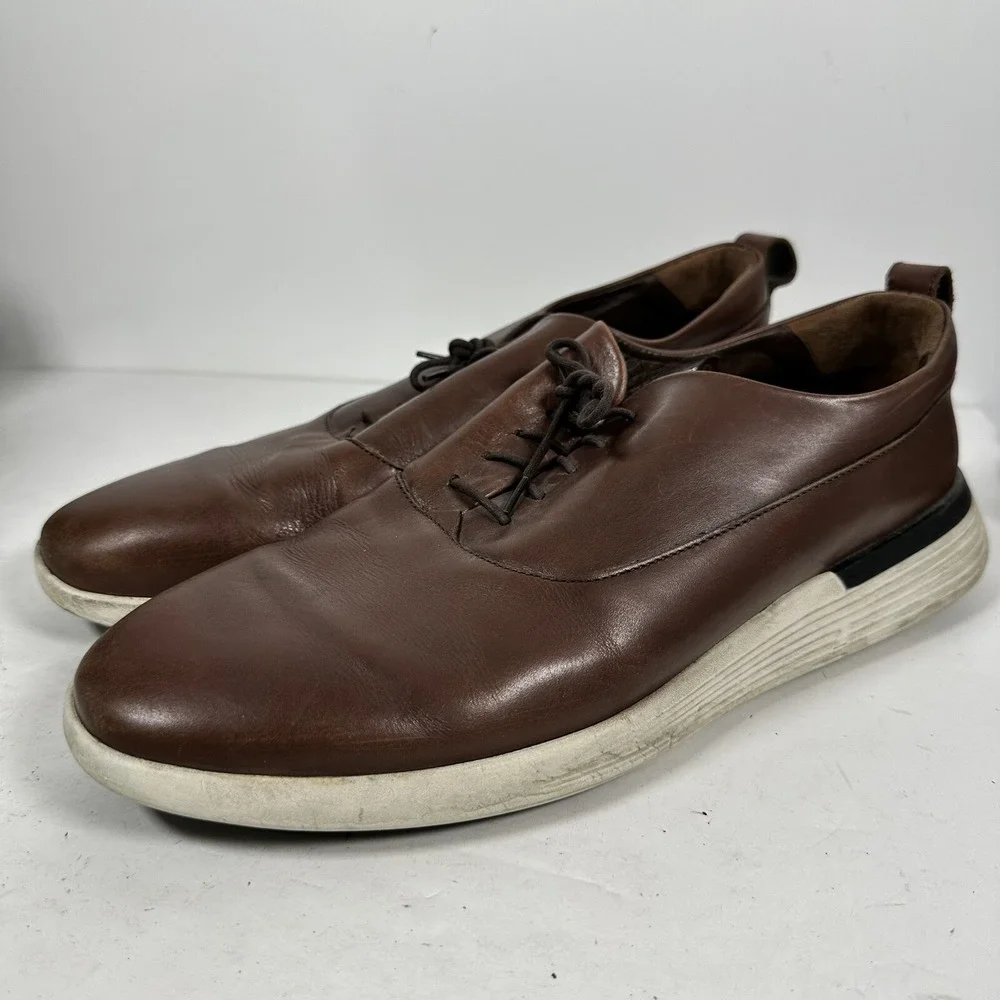 Wolf & Shepherd Mens Crossover‎ Longwing Oxfords Plain Toe Brown Leather 12M